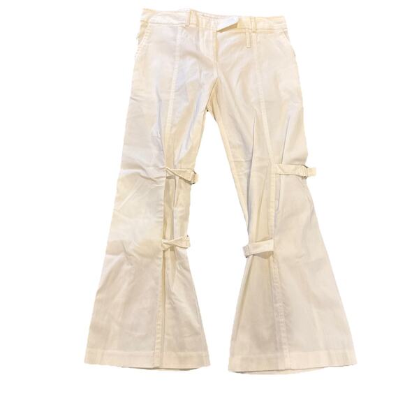 SYMMETRY White High-Rise Trouser Pants Belted Elastic Waist Size 6 - Picture 2 of 16